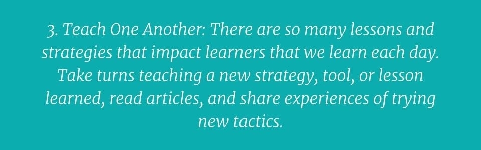 teach one another
