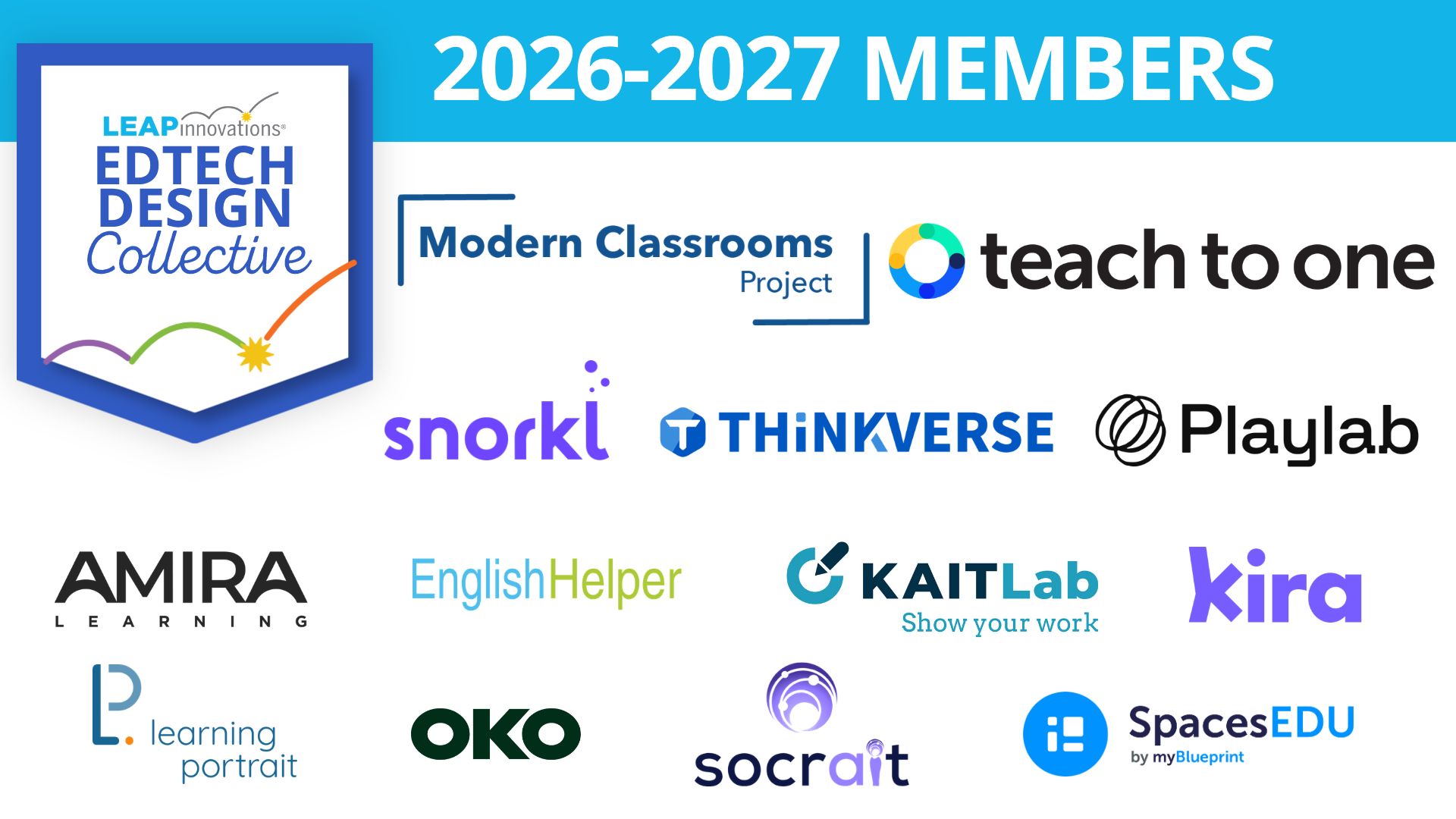 2026-2027 LEAP EdTech Collective Member logos