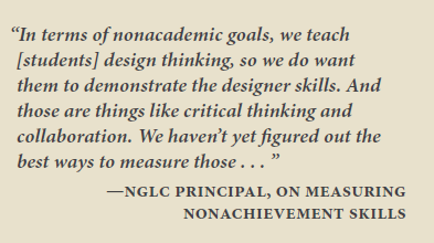 quote from principal on measuring nonachievement skills