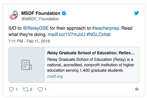 Dell Foundation on Relay GSE