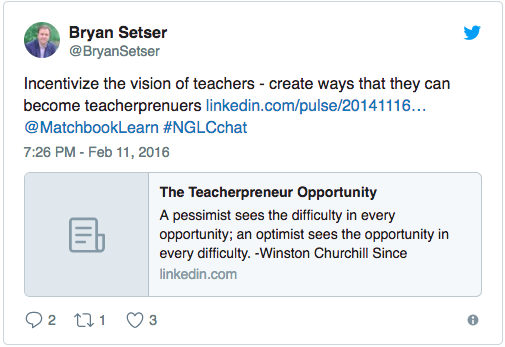 Setser on teacherpreneurs