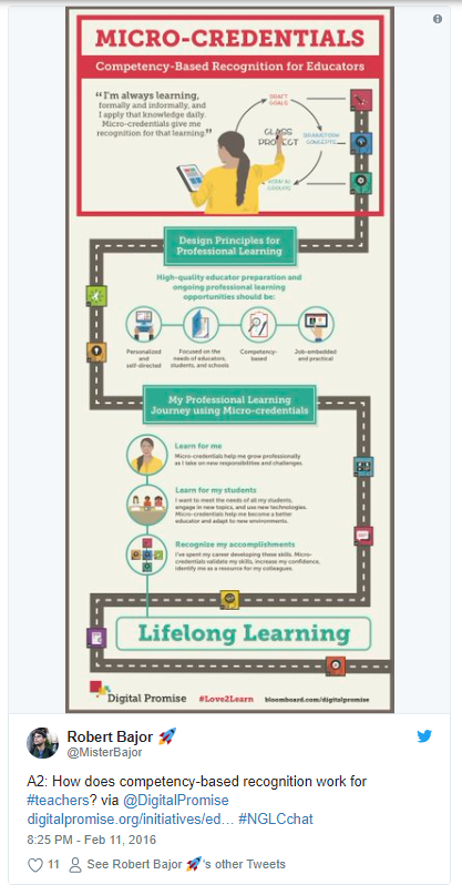 Bajor tweet on microcredentials
