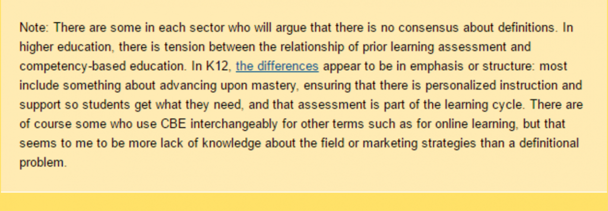 CBE Differences quote