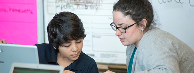 teacher with student one-on-one