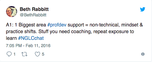 Juliana Finegan tweet on teacher support