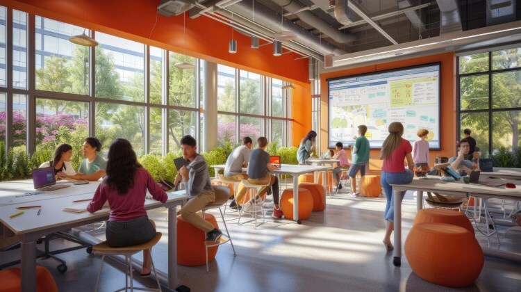 large open classroom