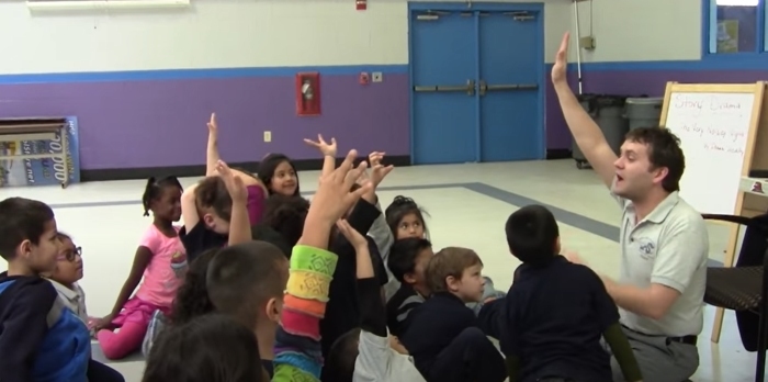 students dramatize a story