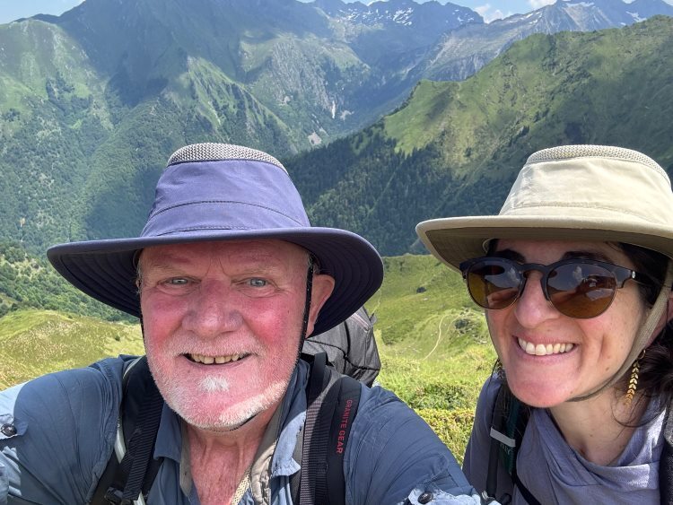 john watkins and his wife Jessica hiking the Pyrenees