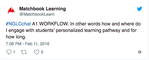 Matchbook Learning tweet on workflow