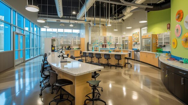 modern school science lab