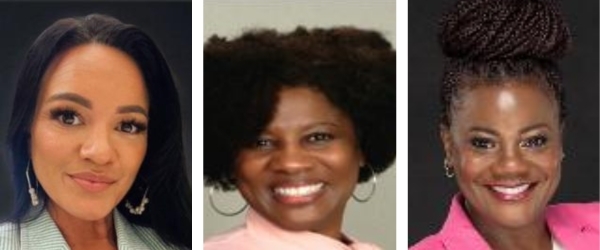 headshots of katie colina, dominique smith, sarika simpson