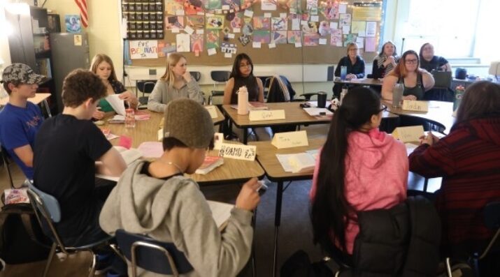 Harwood High School class discussion