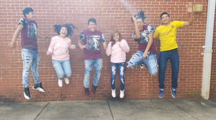 IHSLP high school students jumping