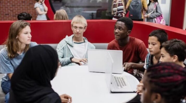 middle school student study group