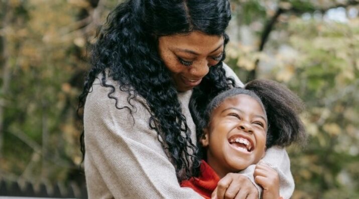 parent with elementary age child