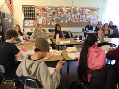 Harwood High School class discussion