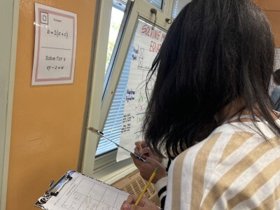 math students working on problem