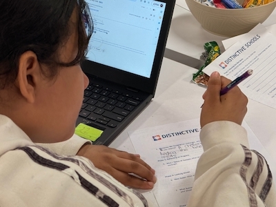 advisory student with worksheet