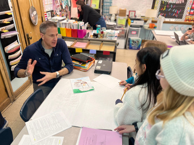 teacher with small group of students
