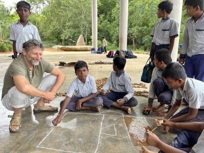 David Penberg with Agastya learners